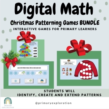 Preview of Winter/Christmas Patterning Games BUNDLE {Google Slides/Google Classroom}