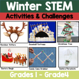Winter Christmas STEM Activities and Challenges (For Grades 1-4)