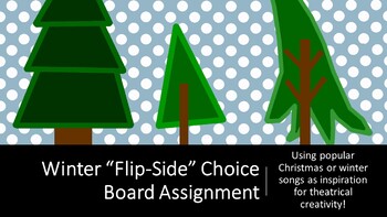 Preview of Winter/Christmas Song Flip-Side Choice Board Assignment