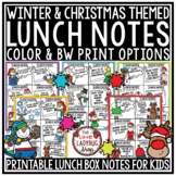 Winter Christmas Student Gift Jokes Lunch Box Notes Encour