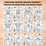 Winter/Christmas Themed Growth Mindset + Positive Affirmat