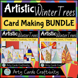 Winter Christmas Tree Art Cards Craft BUNDLE: Sub, early f