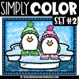 Winter, Christmas, Valentine's Day Coloring Pages Set 2