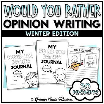 Preview of Winter Christmas Would You Rather Writing Prompts 1st Grade 2nd Grade