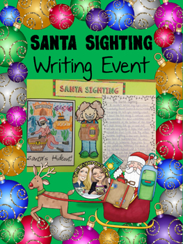 Preview of Winter Christmas Writing Craftivity Santa Sighting