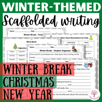 Preview of Winter, Christmas, and New Year Scaffolded Writing for ESL students
