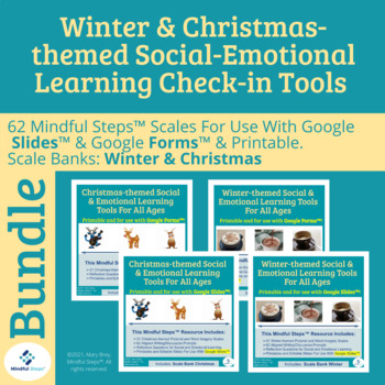 Preview of Winter and Christmas Social and Emotional Learning Tools Digital Bundle