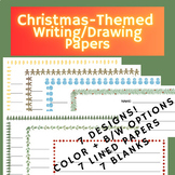 Winter/Christmas themed writing and drawing papers