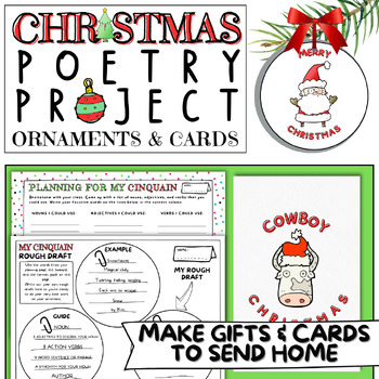 Preview of Christmas Poetry Project | Ornaments and Cards for Parent Gifts