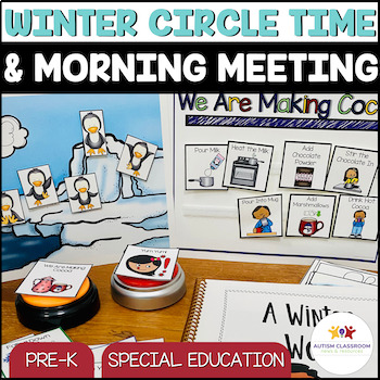 Preview of Winter Circle Time Activities for Preschool and Special Ed Includes Digital