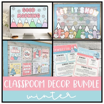 Preview of Winter Classroom Decor Bundle