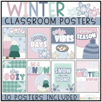 Preview of Winter Classroom Decor Posters Set | Winter/Holiday Edition
