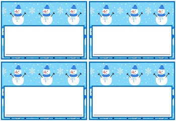 Winter Classroom Labels, Name Tags, Printable Stickers, Classroom Decor