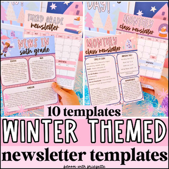 Preview of Winter Classroom Newsletter Templates Editable