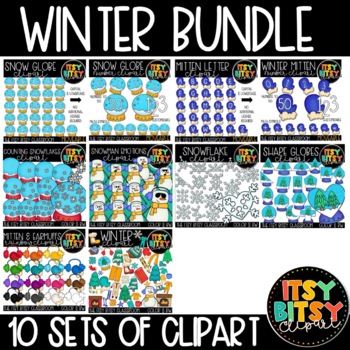 Preview of Winter Clipart BUNDLE ten sets of clipart [$40 VALUE!]