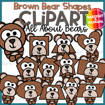 Preview of Winter Clipart - Brown Bear Shapes - Bear Clipart - Winter Clip Art