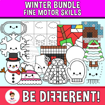 Preview of Winter Clipart Bundle Fine Motor Skills