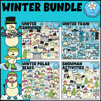 Preview of Winter Clipart Bundle - Snowmen and More!