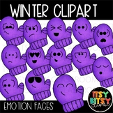 Winter Clipart Emotion Faces Winter Mittens