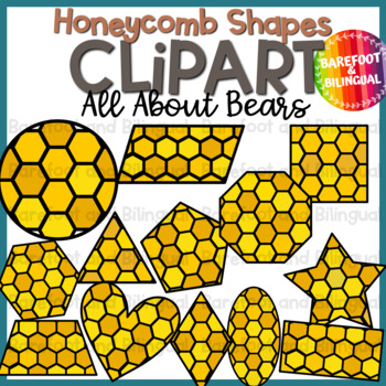Preview of Winter Clipart - Honeycomb Shapes -  Winter Clip Art - Spring Clipart