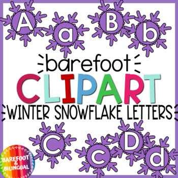 Preview of Winter Clipart | Letters | Snowflakes