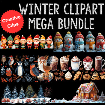 Preview of Winter Clipart Mega Bundle Clip arts {Creative Clips Digital Clipart}