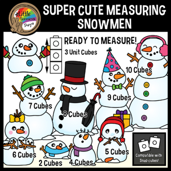 Preview of Winter Clipart | Non Standard Measurement | Measuring Snowmen