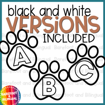 Winter Clipart - Pawprint Letters + Numbers - Winter Bear Clip Art Dog ...