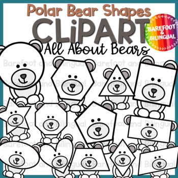 Preview of Winter Clipart - Polar Bear Shapes - Bear Clipart - Winter Clip Art