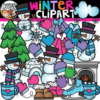 Preview of Winter Clipart {Seasons Clipart}