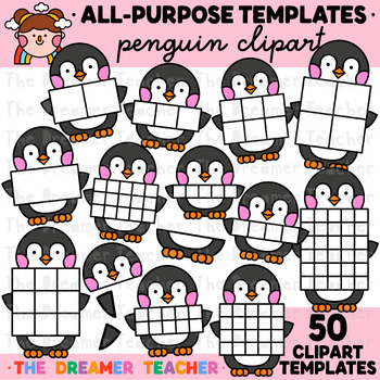 Preview of Winter Clipart Templates Penguin