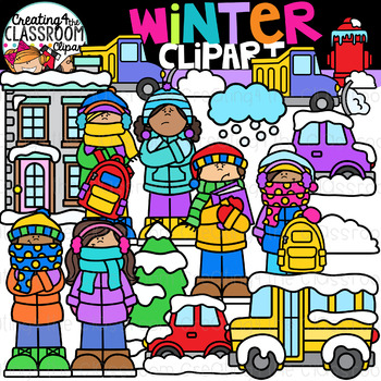 Preview of Winter Clipart {Winter Kids Clipart}