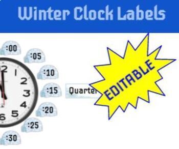 Preview of Winter Clock Labels