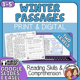 Winter Close Reading and Comprehension Passages - Print & Digital with Audio