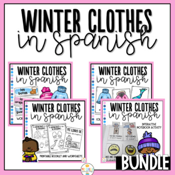 Preview of Winter Clothes in Spanish Bundle - Ropa de Invierno
