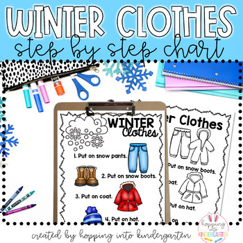 Preview of Winter Clothes Chart - How To Get Dressed - Step by Step Directions