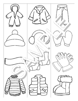 Winter clothes - ESL worksheet by reniag