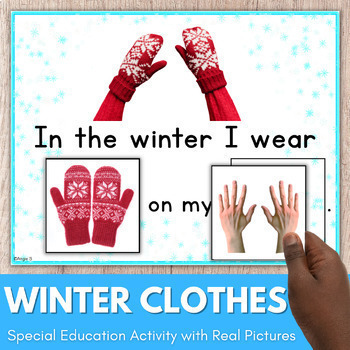 Preview of Winter Clothes Matching Life Skills Special Education Activity Speech Therapy