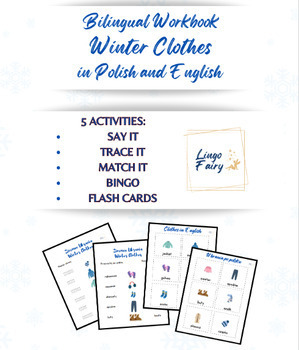 Preview of Winter Clothes - Zimowe ubrania : Polish / English worksheets for ESL students