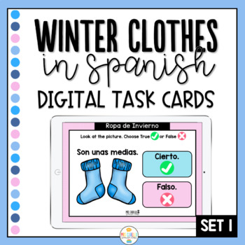 Winter Clothes Vocabulary Display Poster - English/Spanish - Winter Clothes