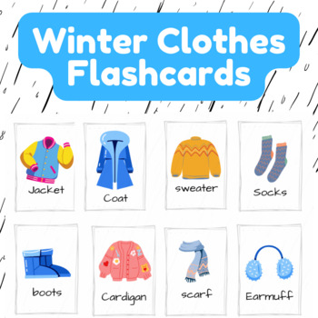 Winter Clothes Vocabulary Poster Gaeilge (teacher made)