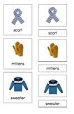 Winter Clothing (3 Part Montessori Cards)