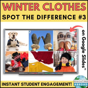 Preview of Winter Clothing Activity | Cold Weather Clothes Game on Google Slides™
