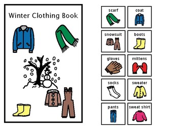 Preview of Winter Clothing Adapted Book