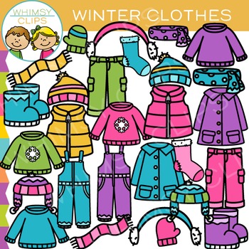 Preview of Winter Clothes Clip Art