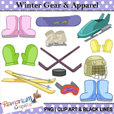 Winter sports clothing & gear Clip art