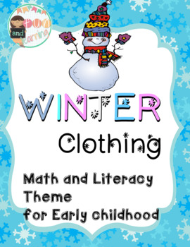 Preview of Winter Clothing Math and Literacy Unit for Preschool and Kindergarten