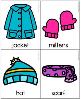 Winter Clothing Vocabulary by Autism Little Learners