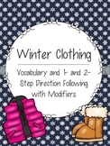 Winter Clothing: Vocabulary and 1- and 2-Step Direction Fo