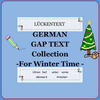 Preview of Winter: Cloze texts - Lückentexte Sammlung